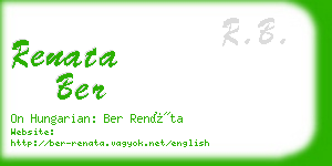 renata ber business card